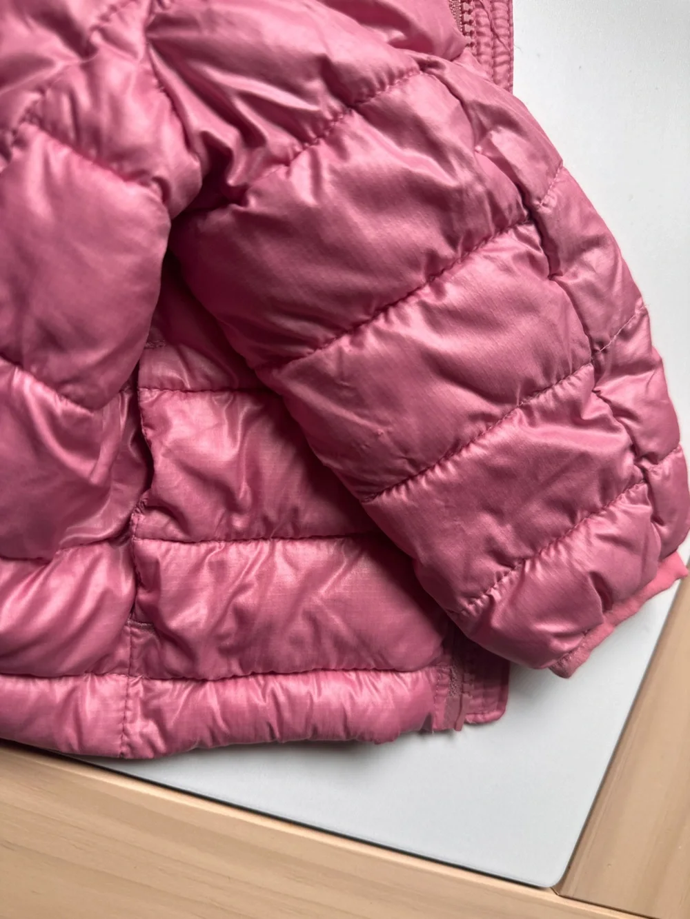 Primary Pink Lightweight Puffer Jacket Coat Zip Up with Hood 6-12m
